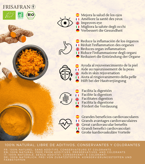 Poudre de curcuma biologique