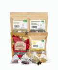 Pack Digestivo Ecológico con infusiones de Oolong, Hibisco, Manzanilla y Regaliz en pirámides.