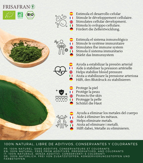 Beneficios de la chlorella en polvo ecológica 