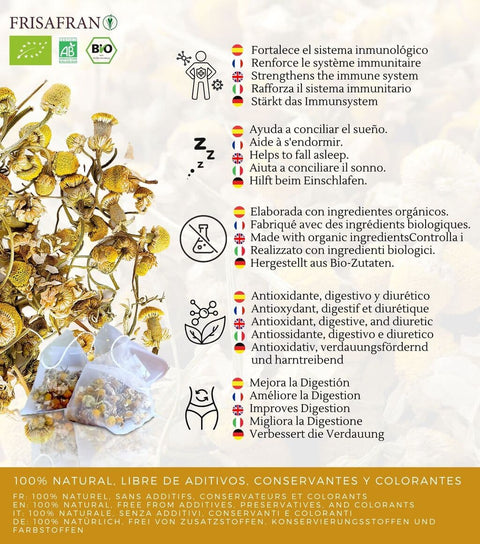 Beneficios de la manzanilla dulce ecológica en pirámides 