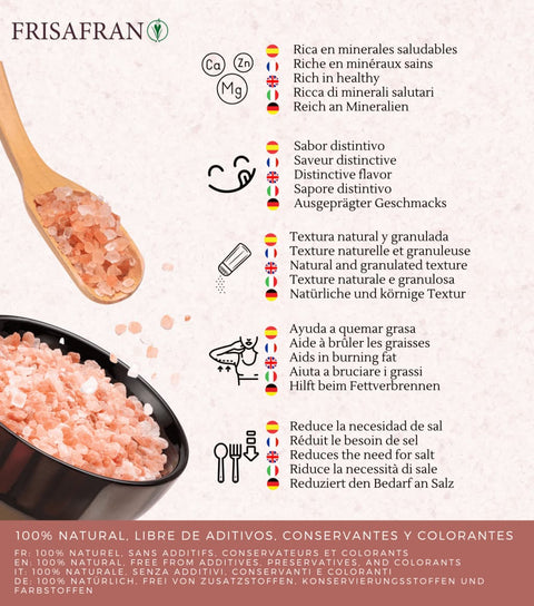 Beneficios de la sal rosa del himalaya gruesa