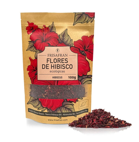 Infusión de hibisco a granel en presentación de 100 gramos