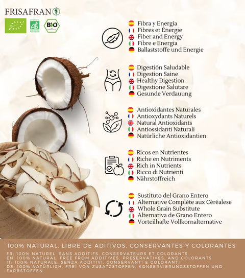 Chips de noix de coco biologiques | Déshydraté