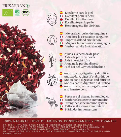 Infusión de Hibisco en Pirámides Ecológico