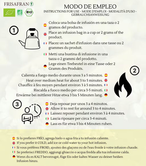 Infusión de Manzanilla Dulce en Pirámides Ecológica