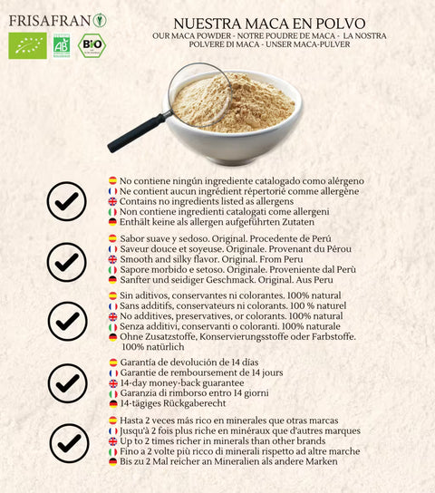 Maca Gelatinizada en Polvo Ecológica